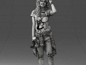 female magician 0064 3D Model