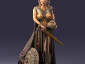 woman in warrior costume 0067 3D Модель
