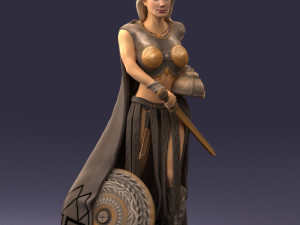 woman in warrior costume 0067 3D Модель