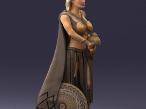 woman in warrior costume 0067 3D Модель