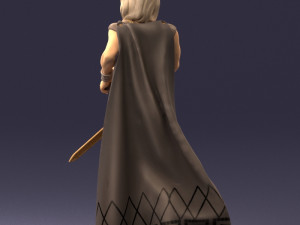 woman in warrior costume 0067 3D Модель