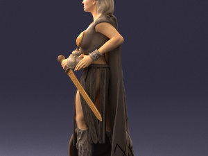 woman in warrior costume 0067 3D Модель
