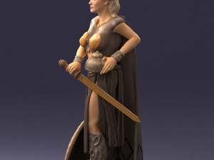 woman in warrior costume 0067 3D Модель