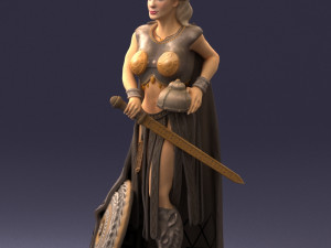 woman in warrior costume 0067 3D Модель