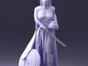 woman in warrior costume 0067 3D Модель