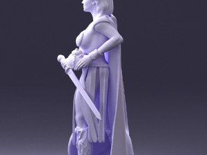woman in warrior costume 0067 3D Модель