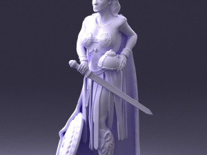 woman in warrior costume 0067 3D Модель
