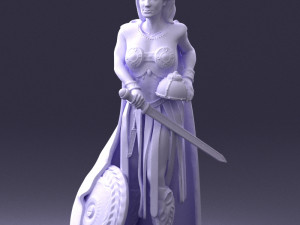 woman in warrior costume 0067 3D Модель