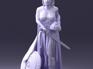 woman in warrior costume 0067 3D Модель