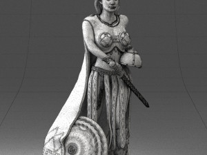 woman in warrior costume 0067 3D Модель