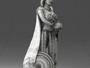 woman in warrior costume 0067 3D Модель