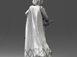 woman in warrior costume 0067 3D Модель