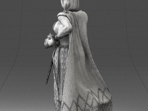 woman in warrior costume 0067 3D Модель