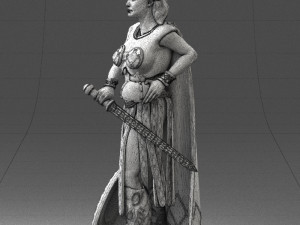 woman in warrior costume 0067 3D Модель