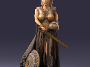woman in warrior costume 0067 3d print ready 3D प्रिंट मॉडल