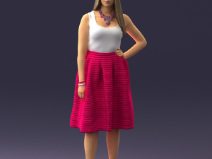 woman in pink 0072 Modèle 3D