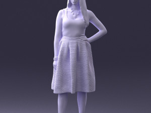 woman in pink 0072 Modèle 3D