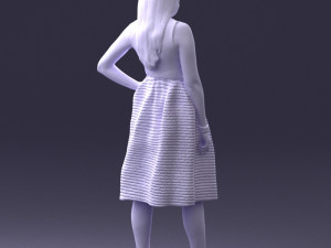 woman in pink 0072 3d print ready 3Dプリントモデル