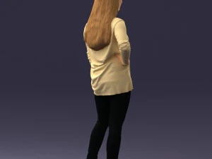 000408 Casual Redhead Woman 3D Model