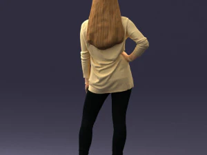 000408 Casual Redhead Woman 3D Model