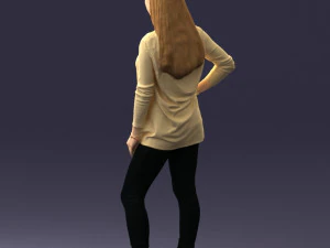000408 Casual Redhead Woman 3D Model