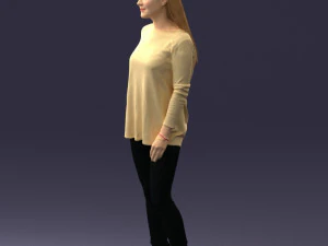 000408 Casual Redhead Woman 3D Model