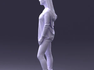 000408 Casual Redhead Woman 3D Model