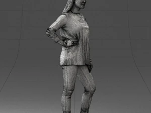 000408 Casual Redhead Woman 3D Model
