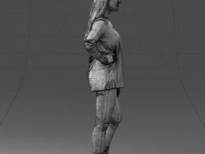 000408 Casual Redhead Woman 3D Model