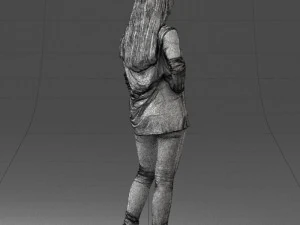 000408 Casual Redhead Woman 3D Model