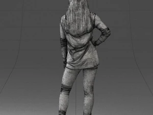000408 Casual Redhead Woman 3D Model