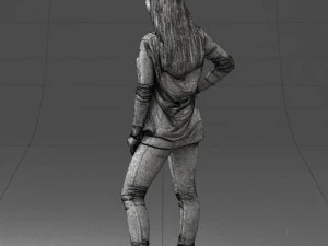 000408 Casual Redhead Woman 3D Model