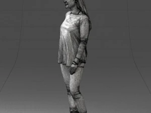 000408 Casual Redhead Woman 3D Model