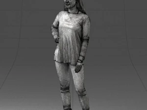 000408 Casual Redhead Woman 3D Model