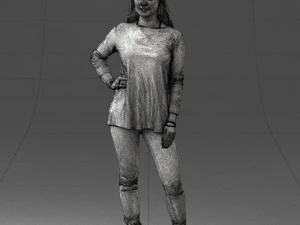 000408 Casual Redhead Woman 3D Model