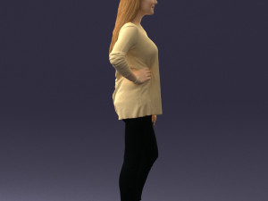 woman in sweater 0073 3d print ready Modello di stampa 3D