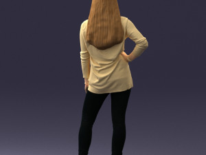 woman in sweater 0073 3d print ready Modello di stampa 3D