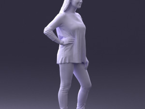 woman in sweater 0073 3d print ready Modello di stampa 3D