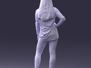 woman in sweater 0073 3d print ready Modello di stampa 3D