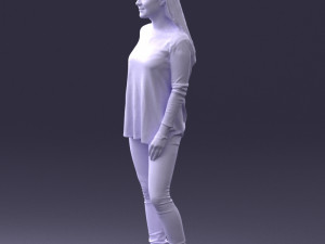 woman in sweater 0073 3d print ready Modello di stampa 3D