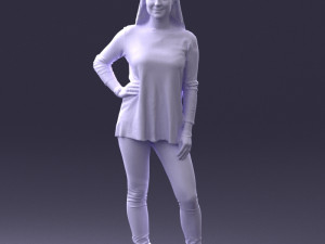 woman in sweater 0073 3d print ready Modello di stampa 3D