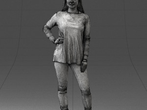 woman in sweater 0073 3d print ready Modello di stampa 3D