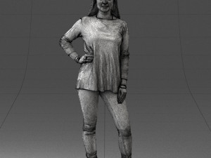 woman in sweater 0073 3d print ready Modello di stampa 3D
