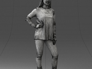 woman in sweater 0073 3d print ready Modello di stampa 3D