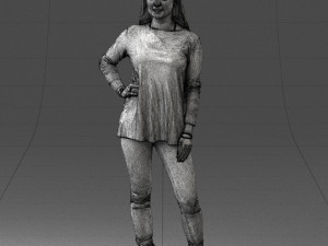 woman in sweater 0073 3d print ready Modello di stampa 3D
