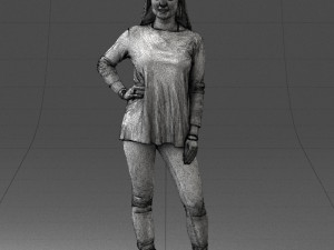 woman in sweater 0073 3d print ready Modello di stampa 3D