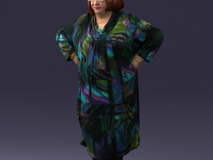 fat woman in colorful clothes 0076 3Dモデル