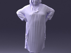 fat woman in colorful clothes 0076 3Dモデル