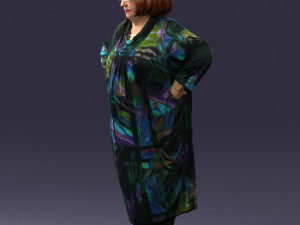 fat woman in colorful clothes 0076 3d print ready 3D Print Model