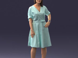 000411 Realistic Woman Character Full Body Scan 3D Model